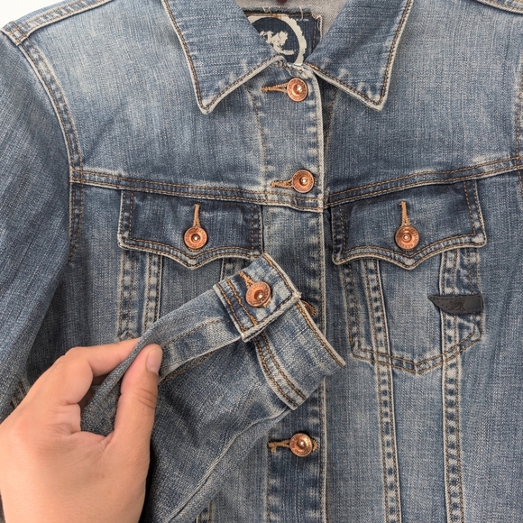 Parasuco Women's Cropped Blue Jeans Jackets ~ Size Small - Picture 4 of 10